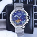 Replica Cartier Ballon Bleu De Blue Dial Stainless Steel Watch 42mm